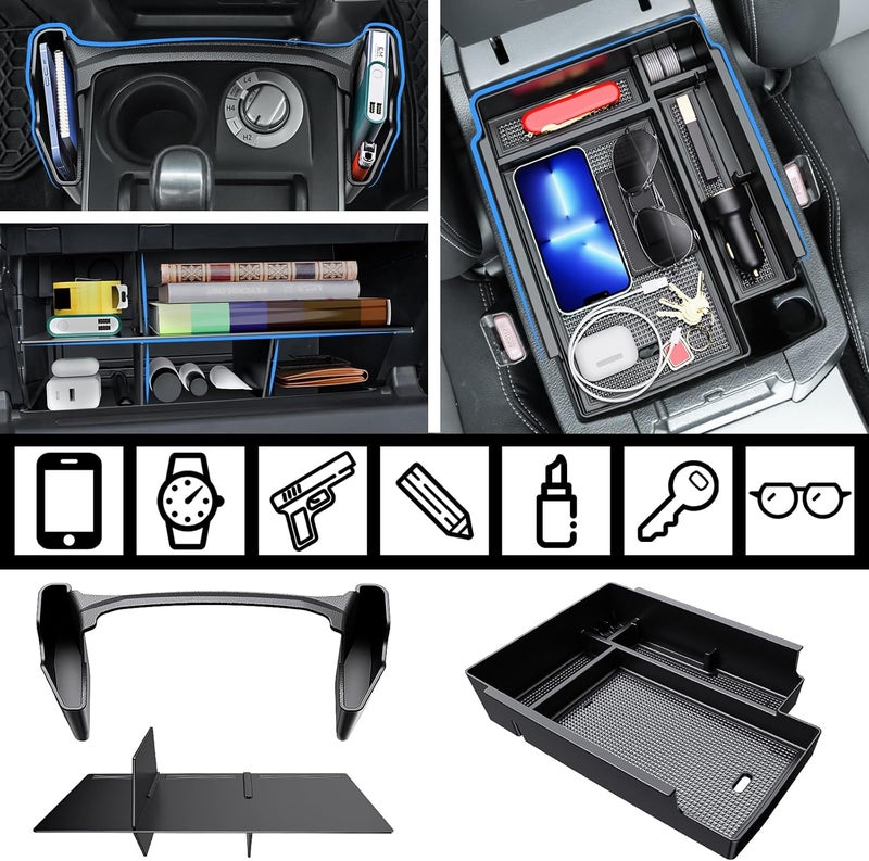 DIAMOOKY 3PCS Center Console Organizer Compatible with Toyota 4Runner 2024 2023 2022 2021 2020 2019-2010 Glove Box Organizer Gear Shift Tray Armrest Storage Box 5th Gen 4 Runner Accessories - Image 2
